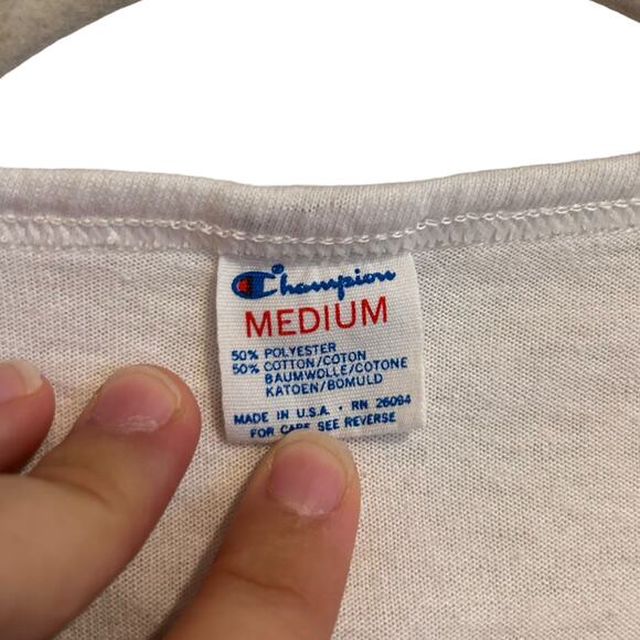 Vintage Little League Ringer Tee Red White Baseball Unisex Medium Champion USA - Picture 6 of 13